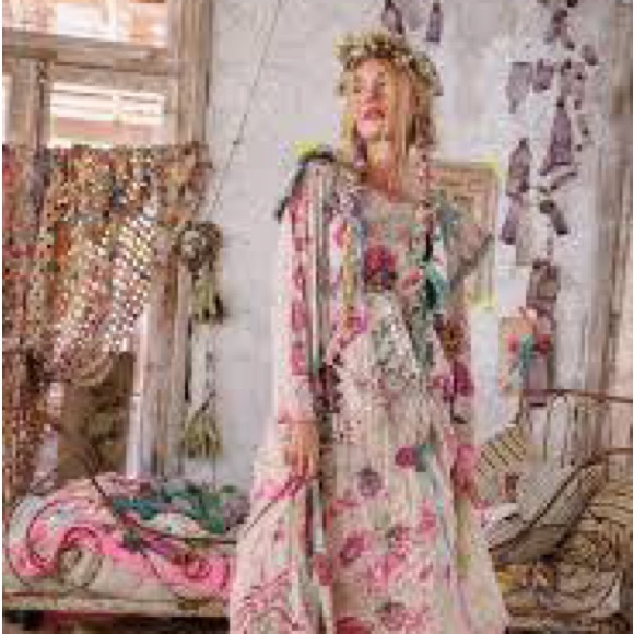 Magnolia Pearl. ❤️❤️NWT.Floral Long Sleeve Dress. Perfect Valentine. O/S - Picture 2 of 10